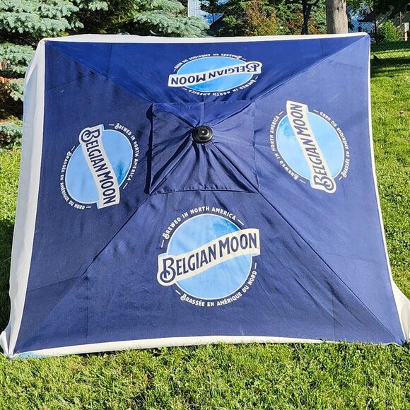 LARGE BELGIAN MOON BEER BEACH/PATIO Umbrella - Picture 2 of 8